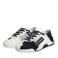 Dolce & Gabbana White Black NS1 Low Top Sneakers Shoes