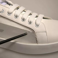 Dolce & Gabbana White Calf Leather Portofino Sneakers Shoes