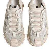 Dolce & Gabbana White Lace NS1 Low Top Sneaker Sports Shoes