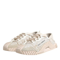 Dolce & Gabbana White Lace NS1 Low Top Sneaker Sports Shoes