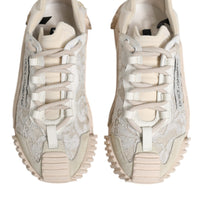 Dolce & Gabbana White Lace NS1 Low Top Sneaker Sports Shoes