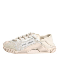 Dolce & Gabbana White Lace NS1 Low Top Sneaker Sports Shoes