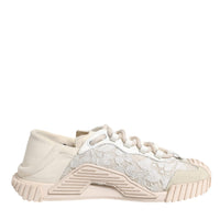 Dolce & Gabbana White Lace NS1 Low Top Sneaker Sports Shoes