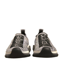 Dolce & Gabbana Silver Rhinestones Sorrento Sneakers Shoes