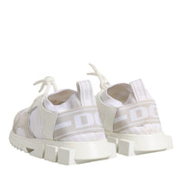 Dolce & Gabbana White Mesh Sorrento Trekking Sneakers Shoes