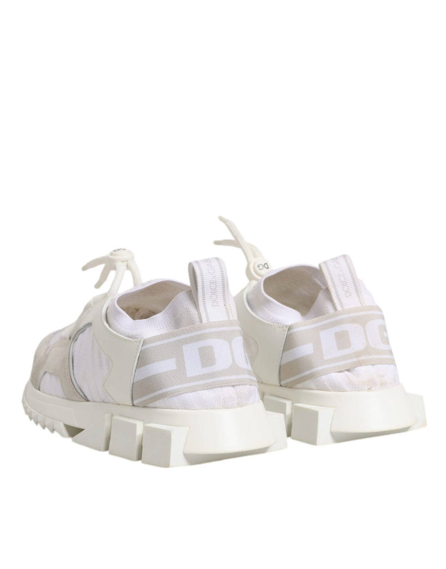 Dolce & Gabbana White Mesh Sorrento Trekking Sneakers Shoes