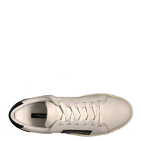 Dolce & Gabbana White Suede Leather Low Top Sneakers Shoes