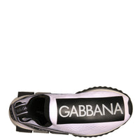 Dolce & Gabbana White Black Slip On Sorrento Sneakers Shoes