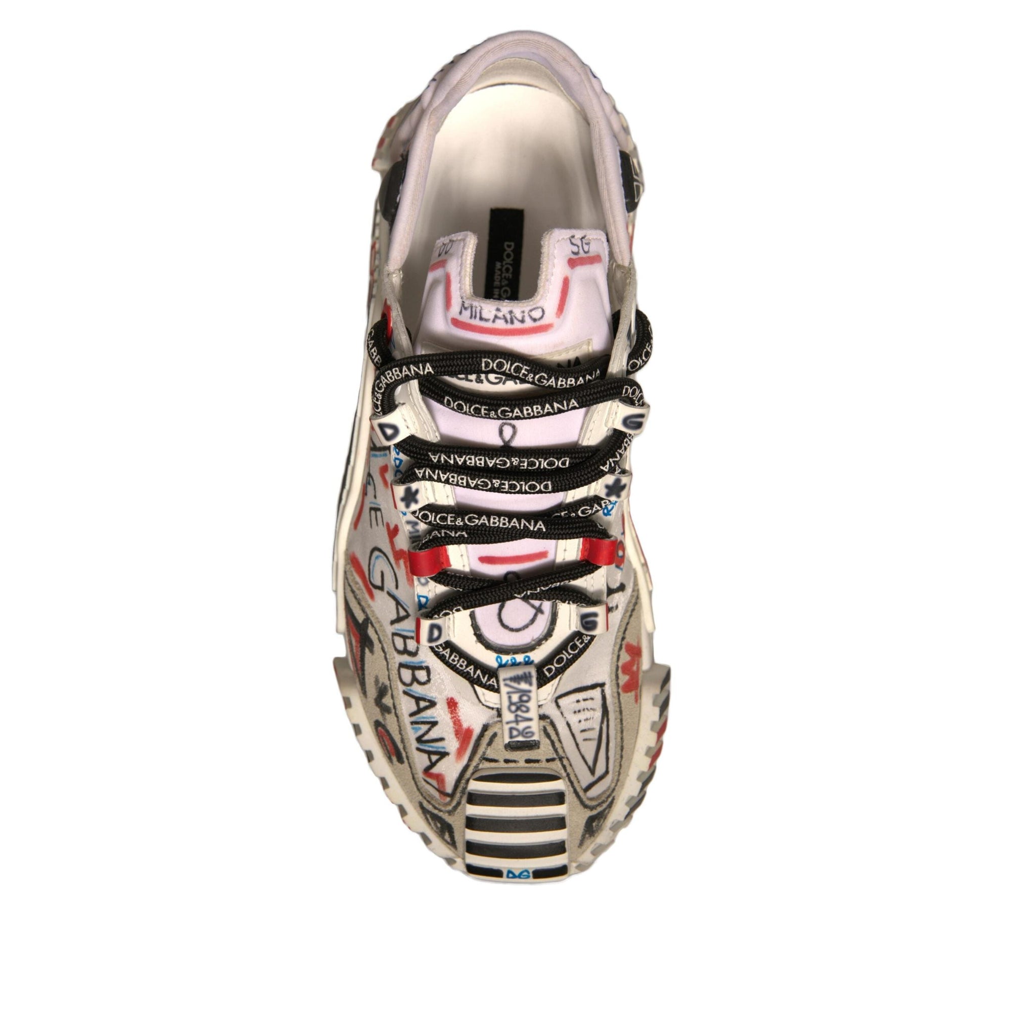 Dolce &amp; Gabbana Multicolor Suede Fabric NS1 Sneakers Shoes
