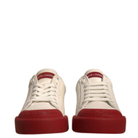 Dolce & Gabbana Shoes White Leather Logo Portofino Sneakers