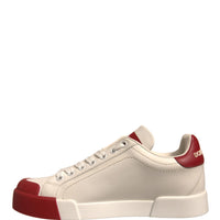 Dolce & Gabbana Shoes White Leather Logo Portofino Sneakers