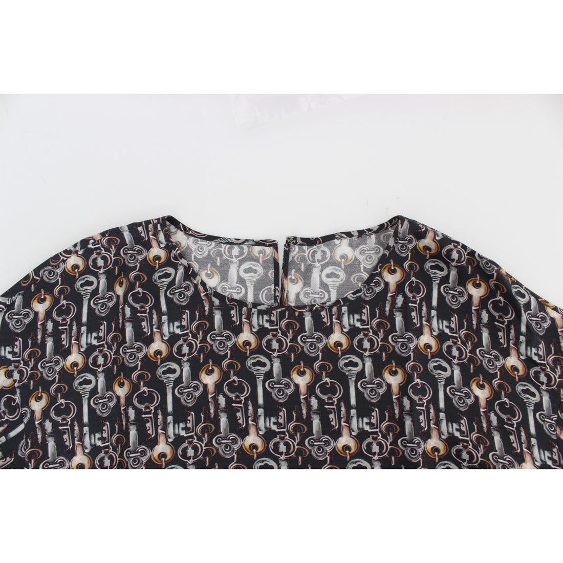 Dolce & Gabbana Enchanted Sicily Silk Blouse with Key Print