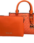 Michael Kors Charlotte 3 in 1 Satchel Bag Crossbody Poppy Orange