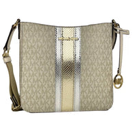 Michael Kors Jet Set Small Messenger Crossbody Bag Pale Gold