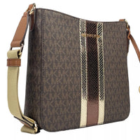 Michael Kors Jet Set Small Messenger Crossbody Bag Brown