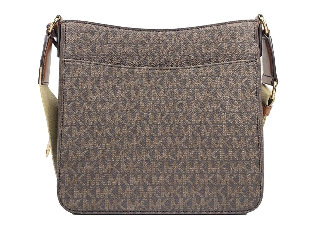 Michael Kors Jet Set Small Messenger Crossbody Bag Brown