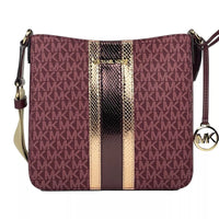 Michael Kors Jet Set Small Messenger Crossbody Bag Rogue Sombre Maroon