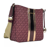 Michael Kors Jet Set Small Messenger Crossbody Bag Rogue Sombre Maroon