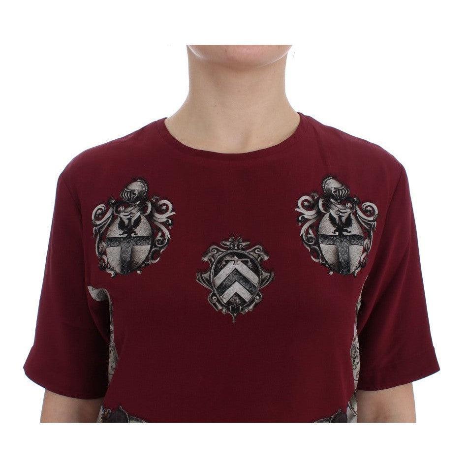 Dolce &amp; Gabbana Enchanted Sicily Silk Blouse with Knight Print
