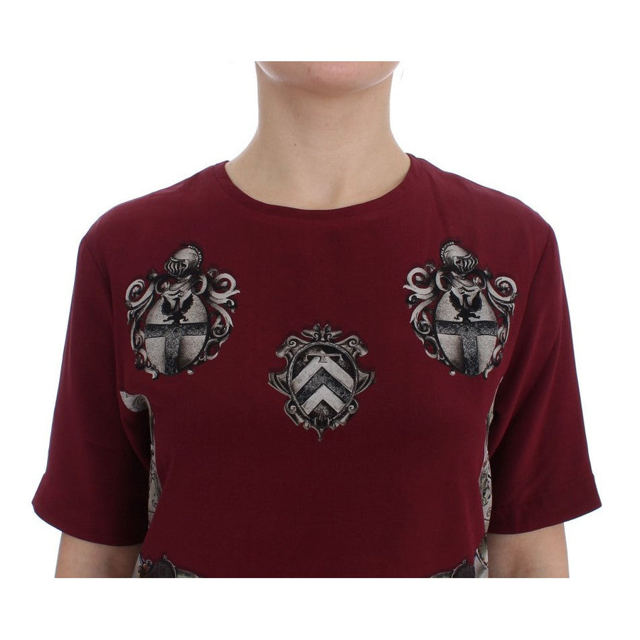 Dolce & Gabbana Enchanted Sicily Silk Blouse with Knight Print