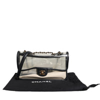 Chanel Black with gold Sand By The Sea" Flap Bag Black Leather Plastic 27 Classic Coco Bag