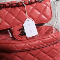 Chanel Pink Vinyl Leather Backpack Purse Bag