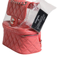 Chanel Pink Vinyl Leather Backpack Purse Bag