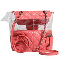 Chanel Pink Vinyl Leather Backpack Purse Bag