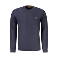 Hugo Boss Blue Cotton Men Sweater