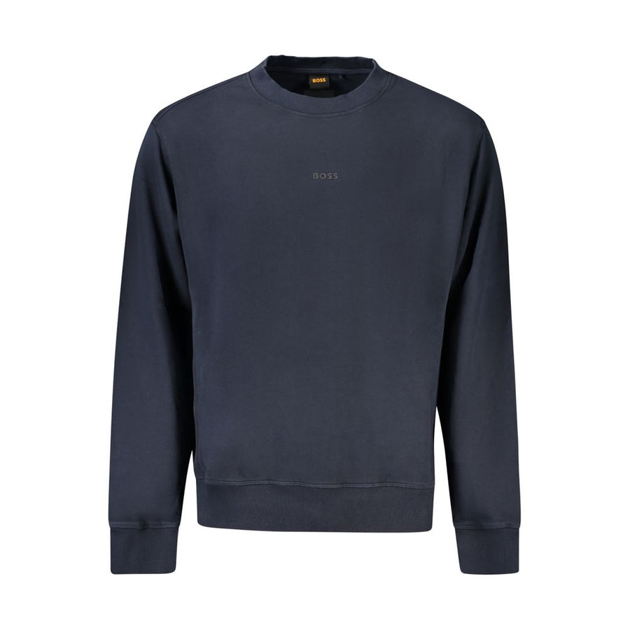 Hugo Boss Blue Cotton Men Sweater