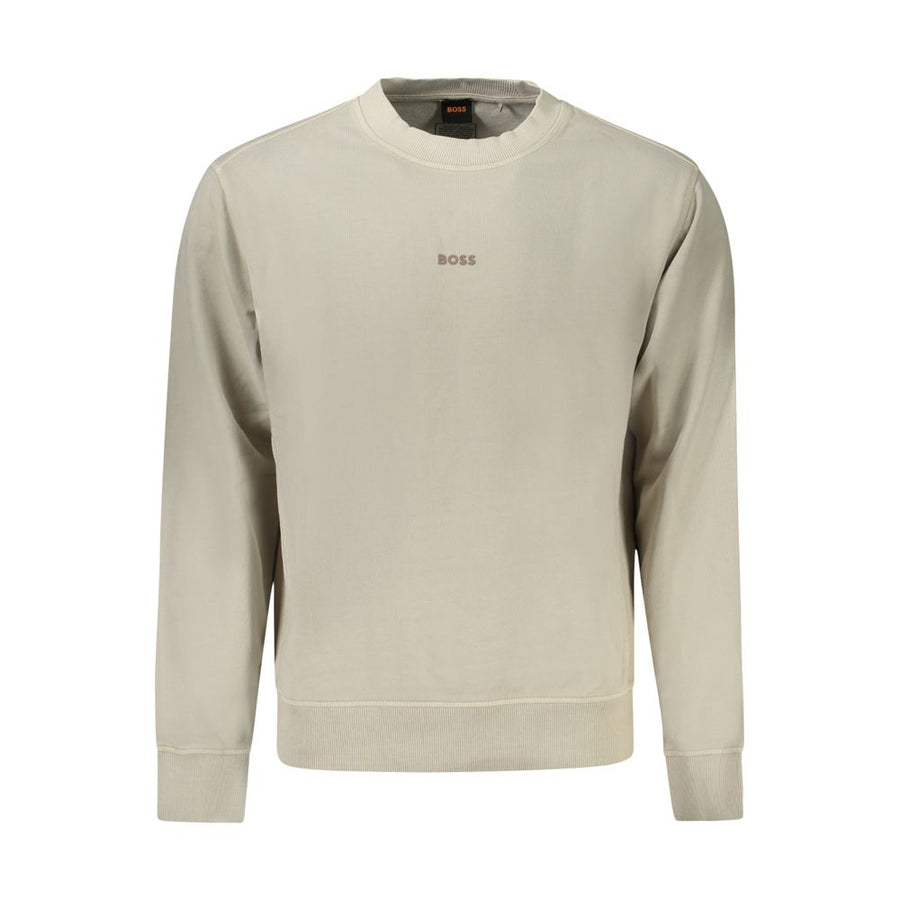 Hugo Boss Beige Cotton Men Sweater