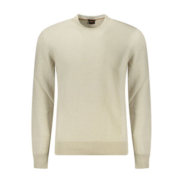 Hugo Boss Beige Cotton Men Sweater