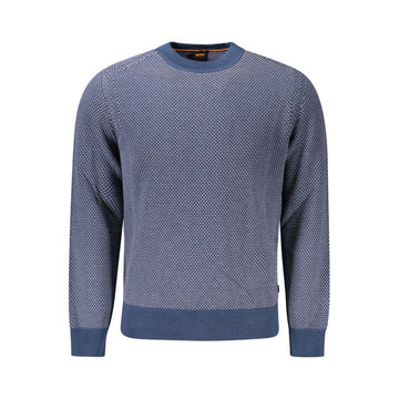 Hugo Boss Blue Cotton Men Sweater