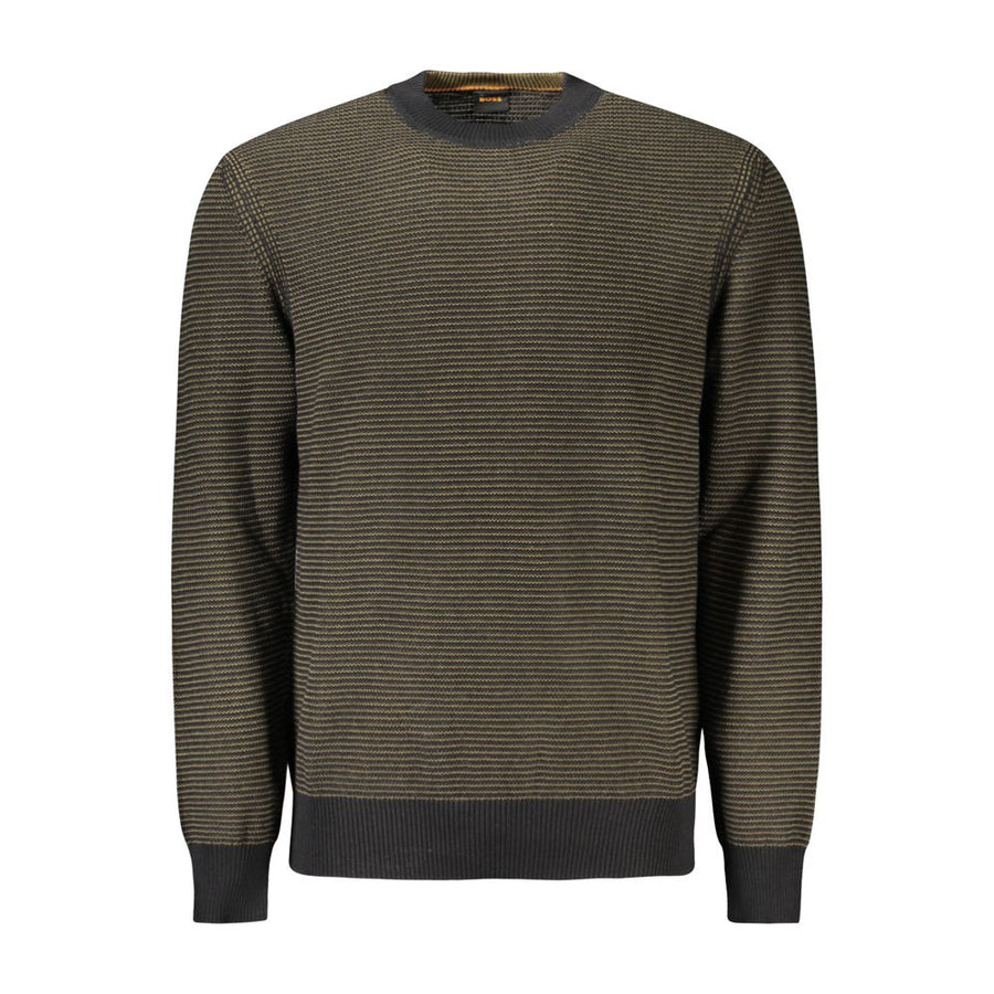 Hugo Boss Black Cotton Men Sweater