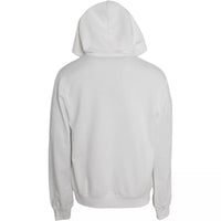 Dolce & Gabbana White Cotton Hooded Pullover Sweatshirt Sweater