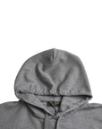 Dolce & Gabbana Gray Logo Cotton Hooded Sweatshirt Sweater