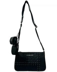 Michael Kors Crossbody Tech Attachment Bag Purse Black