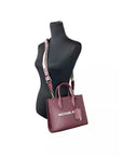 Michael Kors Mirella Small Top Zip Tote Bag Maroon