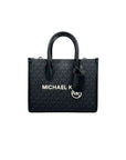Michael Kors Mirella Signature Small Top Zip Tote Bag Black