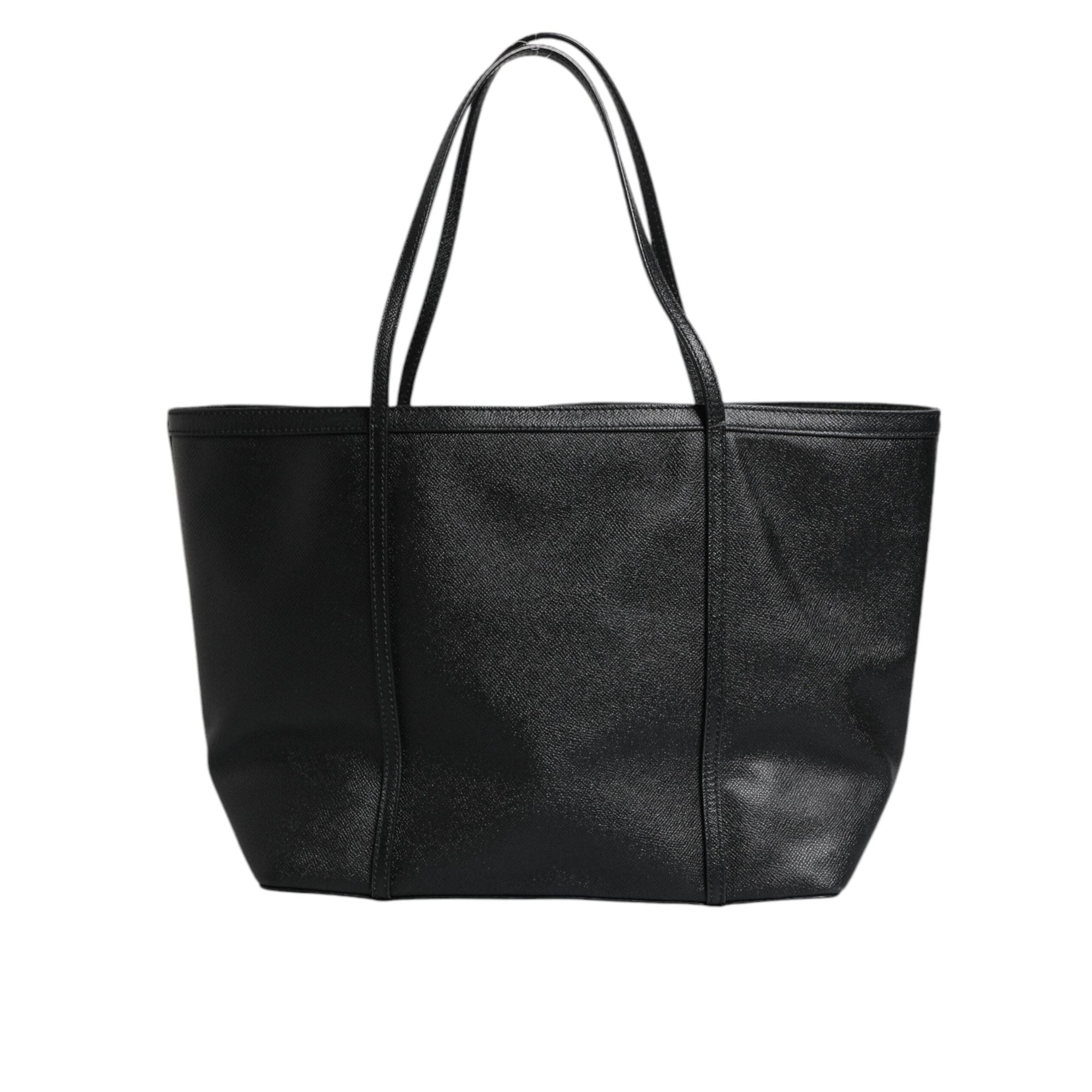 Dolce &amp; Gabbana Black Leather Miss Escape Shopping Tote Bag
