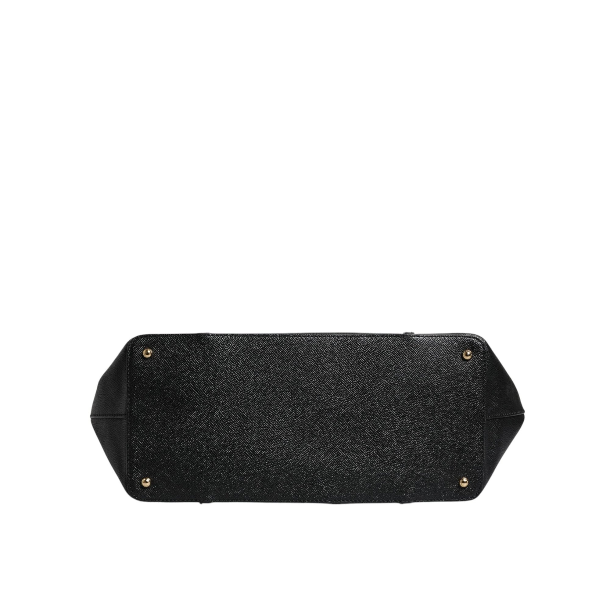 Dolce &amp; Gabbana Black Leather Miss Escape Shopping Tote Bag