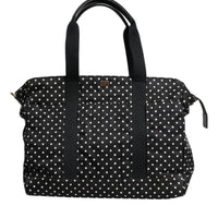 Dolce & Gabbana Black PolkaDot Nylon Shoulder Baby Tote Diaper Bag