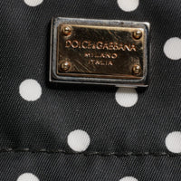 Dolce & Gabbana Black PolkaDot Nylon Shoulder Baby Tote Diaper Bag