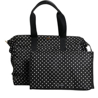 Dolce & Gabbana Black PolkaDot Nylon Shoulder Baby Tote Diaper Bag