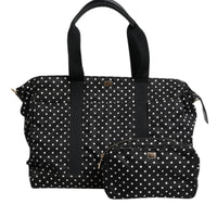 Dolce & Gabbana Black PolkaDot Nylon Shoulder Baby Tote Diaper Bag