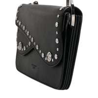 Dolce & Gabbana Black Small Leather Studded Shoulder Crossbody Bag