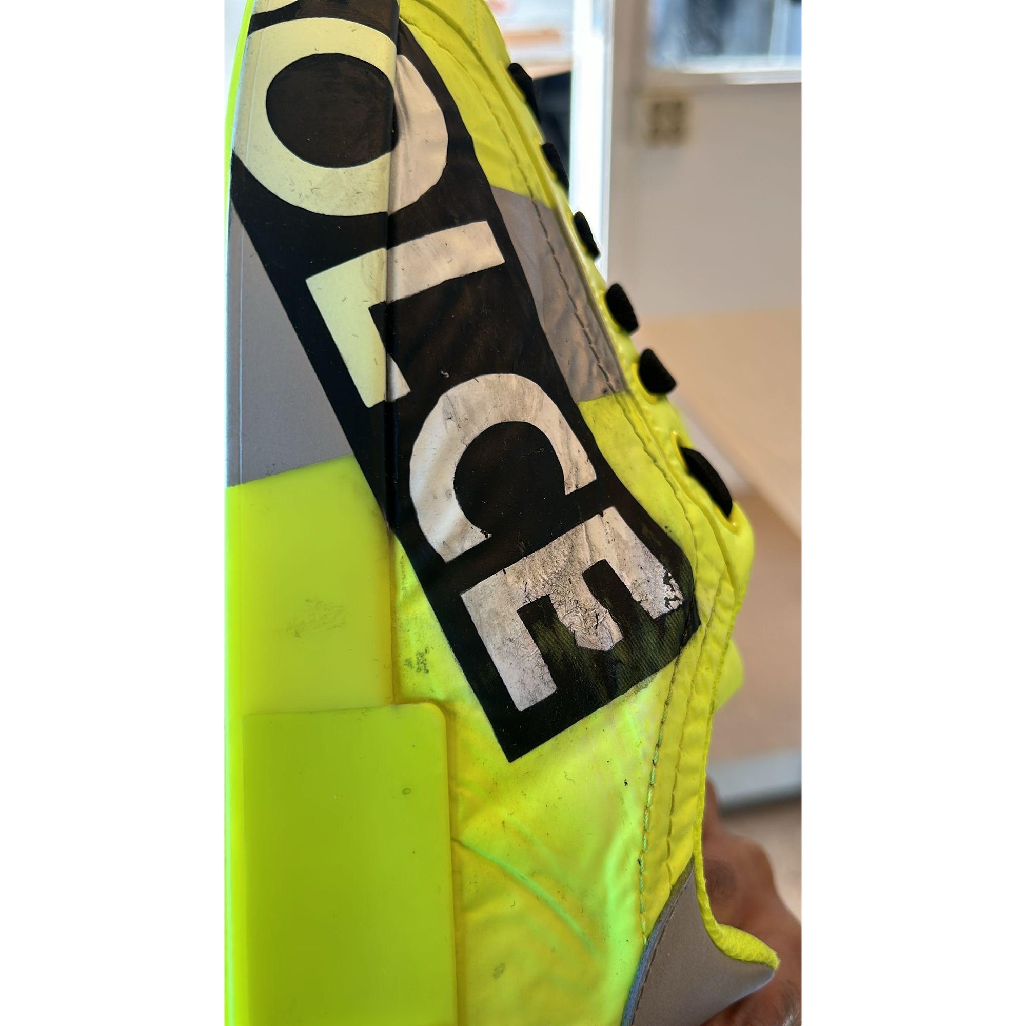 Dolce &amp; Gabbana Neon Green Logo Tape Low Top Sneakers Shoes