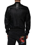 Dolce & Gabbana Black Lambskin Full Zip Biker Blouson Jacket