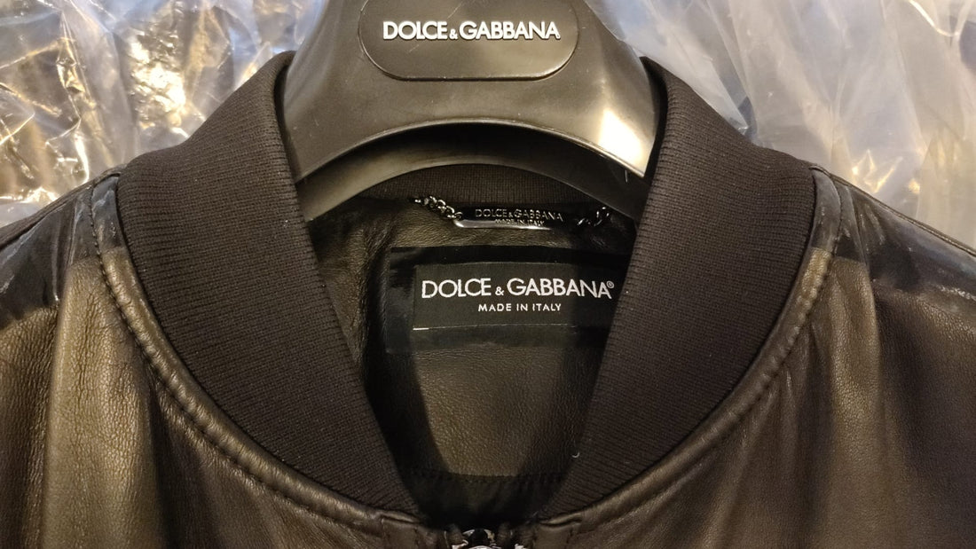 Dolce & Gabbana Black Lambskin Full Zip Biker Blouson Jacket