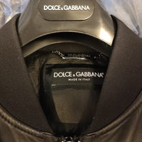 Dolce & Gabbana Black Lambskin Full Zip Biker Blouson Jacket